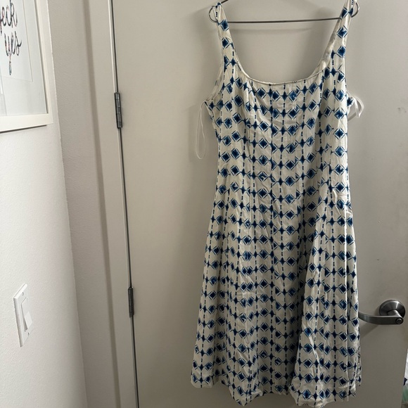 Avec Les Filles Blue and White Dress - Picture 2 of 6